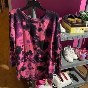 Torrid Pink and Black Tie-Dye Top